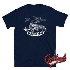 All Aboard The Skinhead Train T-Shirt - Ska Clothing & Two-Tone Tshirts Navy / S