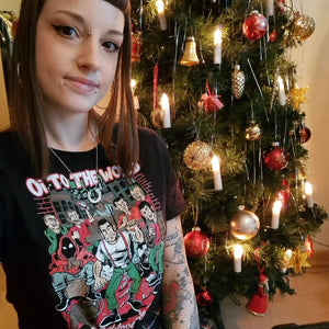 Women's Oi! to the World T-Shirt - Christmas Skinhead & Punk Xmas Shirt