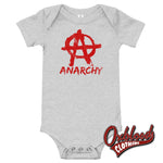 Lade das Bild in den Galerie-Viewer, Baby Anarchy One Piece - Offensive Baby Onesies Athletic Heather / 3-6M
