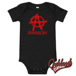 Cargar imagen en el visor de la galería, Baby Anarchy One Piece - Offensive Baby Onesies Dark Grey Heather / 3-6M
