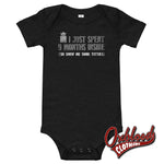 Load image into Gallery viewer, Baby I Just Spent 9 Months Inside One Piece - Offensive Onesie Rude Baby Onesies Dark Grey Heather /
