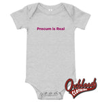 Cargar imagen en el visor de la galería, Baby Precum Is Real One Piece - Rude Onesies Athletic Heather / 3-6M
