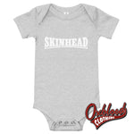 Cargar imagen en el visor de la galería, Baby Skinhead Onesie - Punk Onesies &amp; Clothes Athletic Heather / 3-6M
