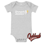 Cargar imagen en el visor de la galería, Baby Strongest Swimmer One Piece - Offensive Onesies Athletic Heather / 3-6M
