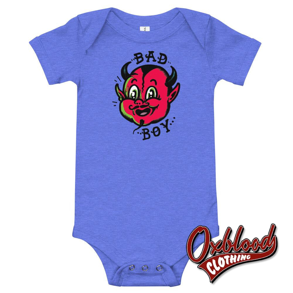 Bad Boy Baby One Piece - Light Colour Heather Columbia Blue / 3-6M Youths