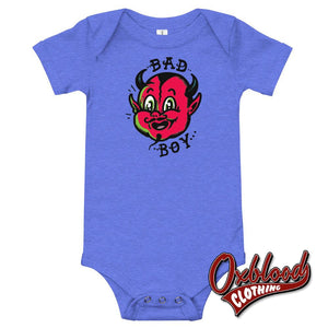 Bad Boy Baby One Piece - Light Colour Heather Columbia Blue / 3-6M Youths