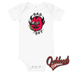 Lade das Bild in den Galerie-Viewer, Bad Boy Baby One Piece - Light Colour White / 3-6M Youths
