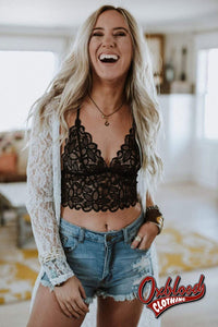 Black Crochet Lace Bralette