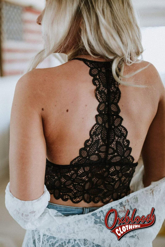 Black Crochet Lace Bralette