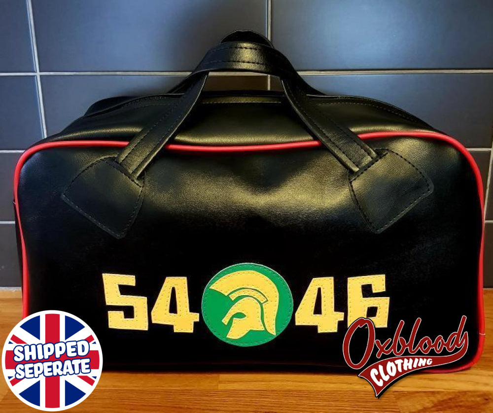 Black Yellow & Red 54-46 Trojan Reggae Holdall Style Gym Bag - Hand-Stitched Football Casuals