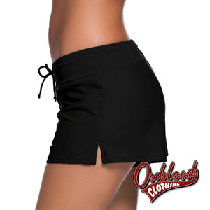 Black Womens Swimming Boardshorts Shorts