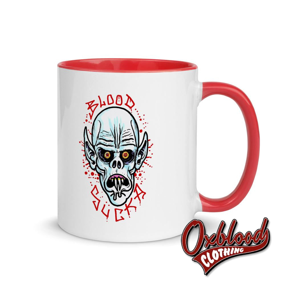 Blood Sucka Mug With Color Inside Red