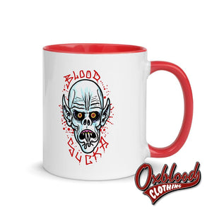 Blood Sucka Mug With Color Inside Red