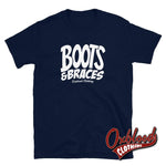 Load image into Gallery viewer, Boots And Braces T-Shirt For Hardcore Punks &amp; Skins Navy / S
