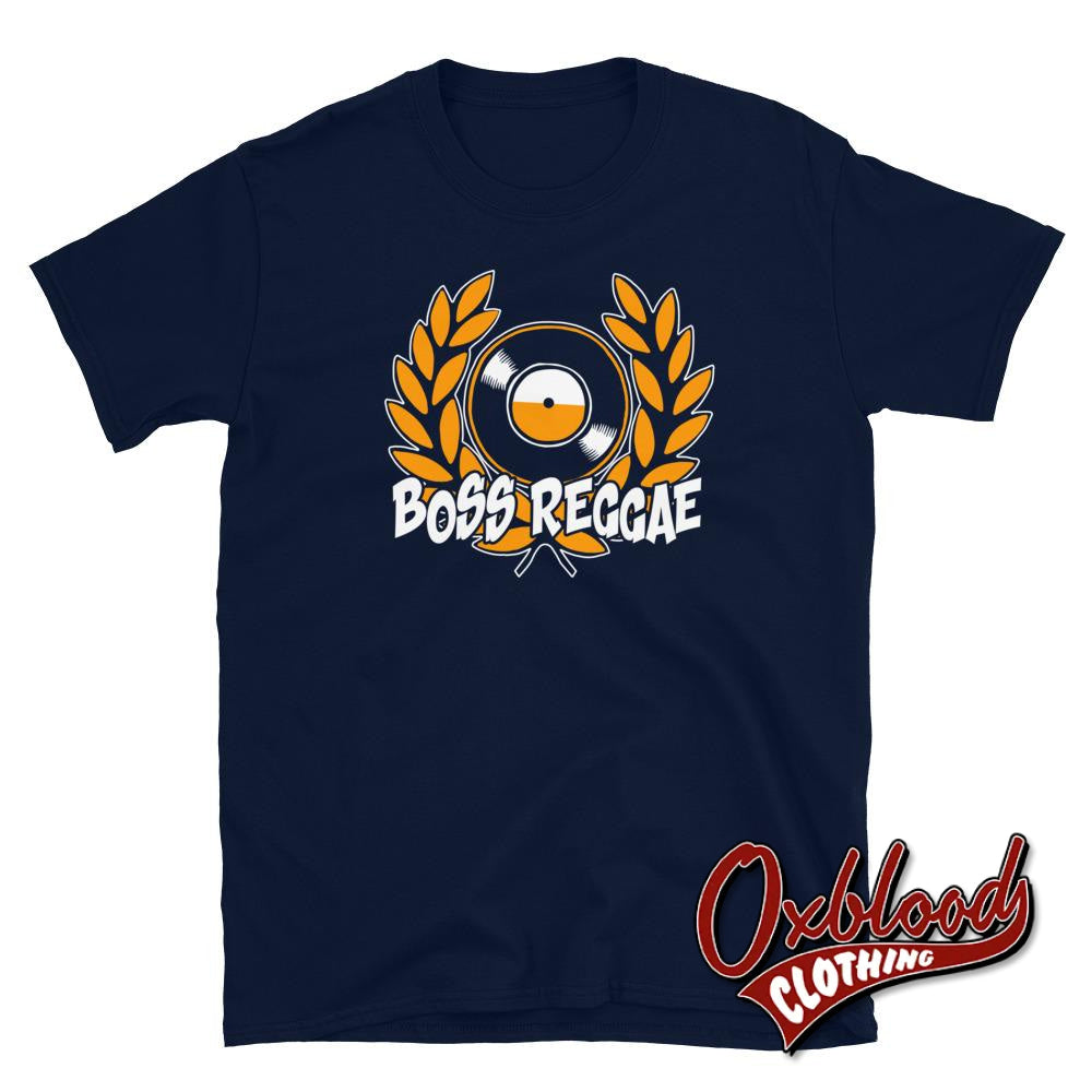 Boss Reggae T-Shirt - Spirit Of 69 Clothing & Skinhead Fashion 1970S Style Navy / S