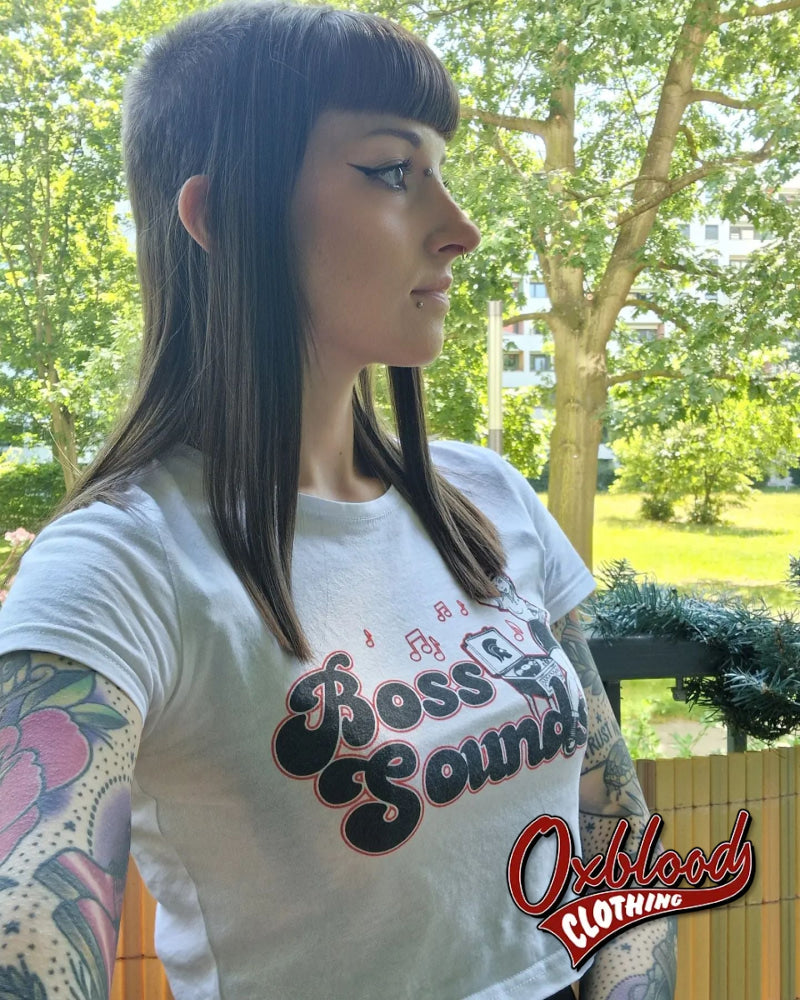 Boss Sounds Crop Top - Skinhead Reggae Cropped T-Shirt Ska Clothing