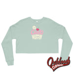 Lade das Bild in den Galerie-Viewer, Crop Hey Cuntmuffin Sweatshirt Dusty Blue / S
