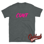 Cargar imagen en el visor de la galería, Cunt T-Shirt | Funny Very Offensive Gifts &amp; Obscene Shirts Dark Heather / S
