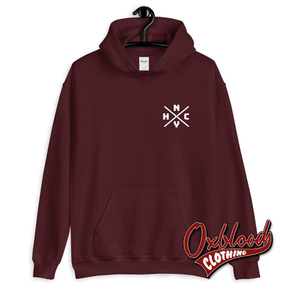 Double-Sided Nyhc Hoodie - New York Hardcore Sweat Shirts / Hxc Merch Maroon S