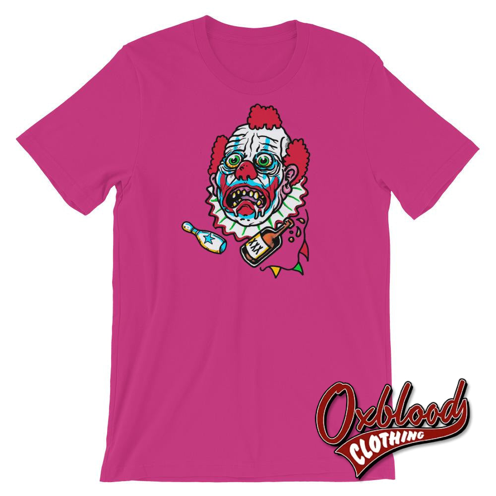 Drunk Clown Halloween Evil Killer Scary Horror Gift Berry / S Shirts