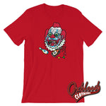 Lade das Bild in den Galerie-Viewer, Drunk Clown Halloween Evil Killer Scary Horror Gift Red / S Shirts
