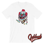 Lade das Bild in den Galerie-Viewer, Drunk Clown Halloween Evil Killer Scary Horror Gift White / Xs Shirts
