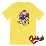 Lade das Bild in den Galerie-Viewer, Drunk Clown Halloween Evil Killer Scary Horror Gift Yellow / S Shirts
