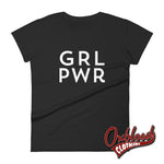 Cargar imagen en el visor de la galería, Grl Pwr Womens Short Sleeve Girl Power T-Shirt - Feminist Tee Black / S Shirts
