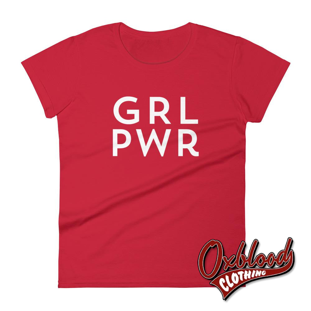 Grl Pwr Womens Short Sleeve Girl Power T-Shirt - Feminist Tee Red / S Shirts