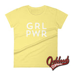 Cargar imagen en el visor de la galería, Grl Pwr Womens Short Sleeve Girl Power T-Shirt - Feminist Tee Spring Yellow / S Shirts
