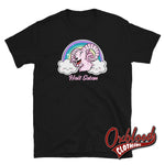Cargar imagen en el visor de la galería, Hail Satan Death Metal Rainbow T-Shirt - Goat Baphomet Black / S
