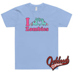 Cargar imagen en el visor de la galería, I Heart Zombies T-Shirt - Punk Undead Apparel Baby Blue / Xs Shirts
