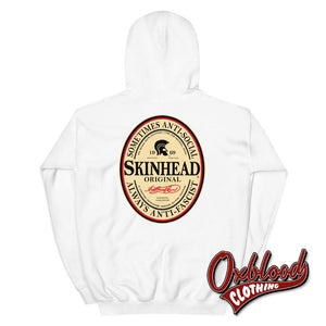 Irish Stout Skinhead: Sometimes Anti-Social Always Anti-Facist Hoodie White / S
