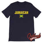 Load image into Gallery viewer, Jamaican Flag T-Shirt - Rasta Reggae Roots Jamaica Gift Clothing Navy / Xs Shirts
