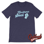 Load image into Gallery viewer, Keep The Faith Northern Soul Fist 4 T-Shirt Heather Midnight Navy / Xs Shirts
