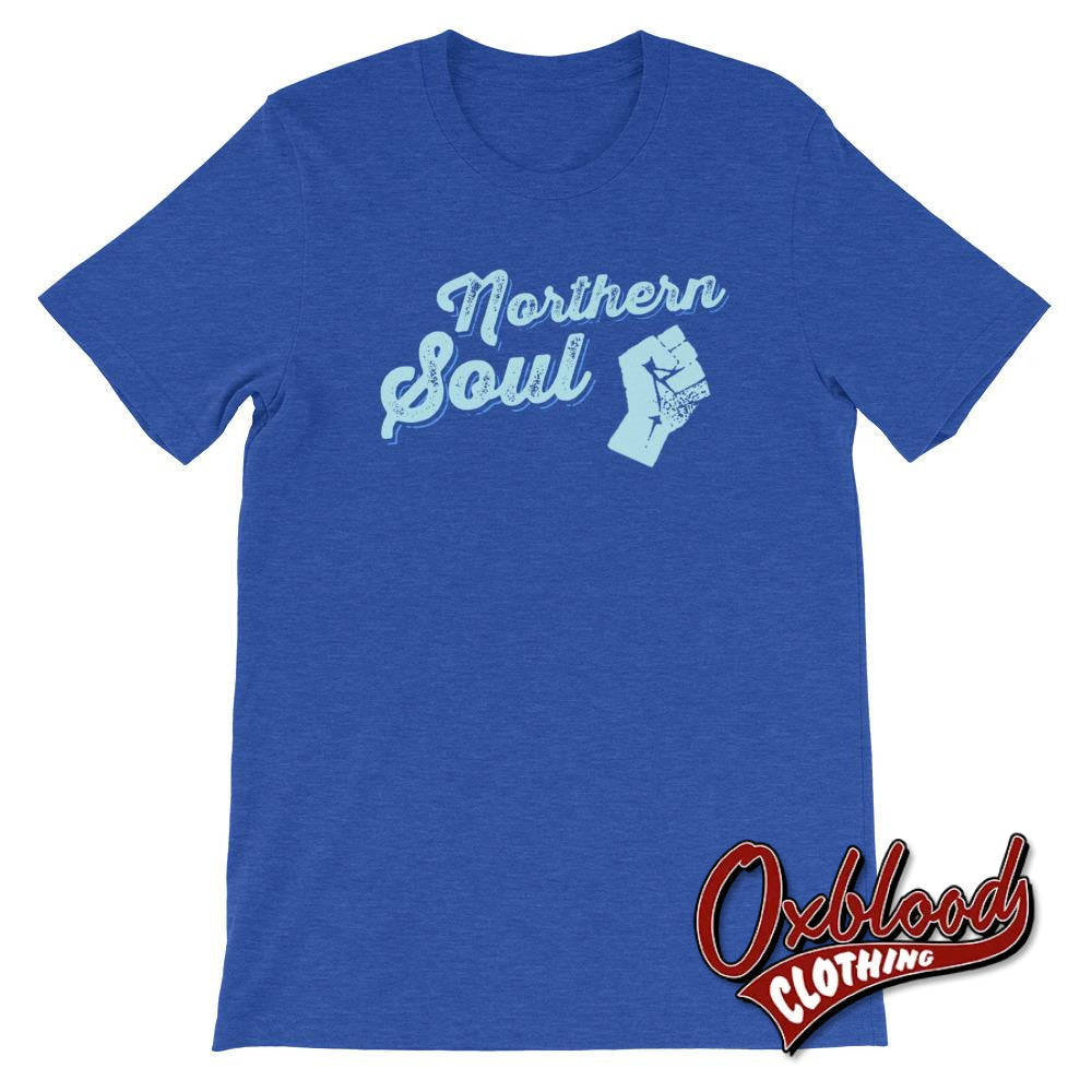 Keep The Faith Northern Soul Fist 4 T-Shirt Heather True Royal / S Shirts