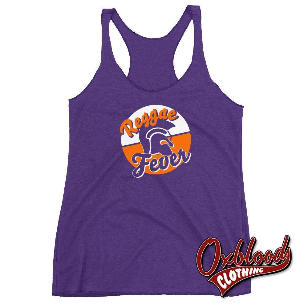 Ladies Trojan Reggae Fever Racerback Tank - Skinhead And Ska Clothing Womens/mens Purple Rush / Xs