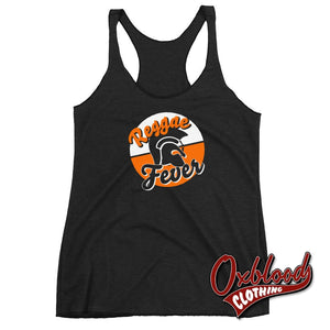 Ladies Trojan Reggae Fever Racerback Tank - Skinhead And Ska Clothing Womens/mens Vintage Black / Xs