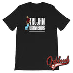 Load image into Gallery viewer, Leaning Skinhead Trojan T-Shirt - Clothing Black / Xs Shirts
