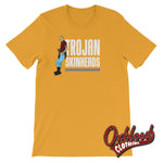 Load image into Gallery viewer, Leaning Skinhead Trojan T-Shirt - Clothing Mustard / S Shirts
