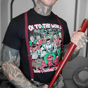 Oi! to the World T-shirt  - Oi Punk Christmas Shirt & Street Punk Xmas Tee