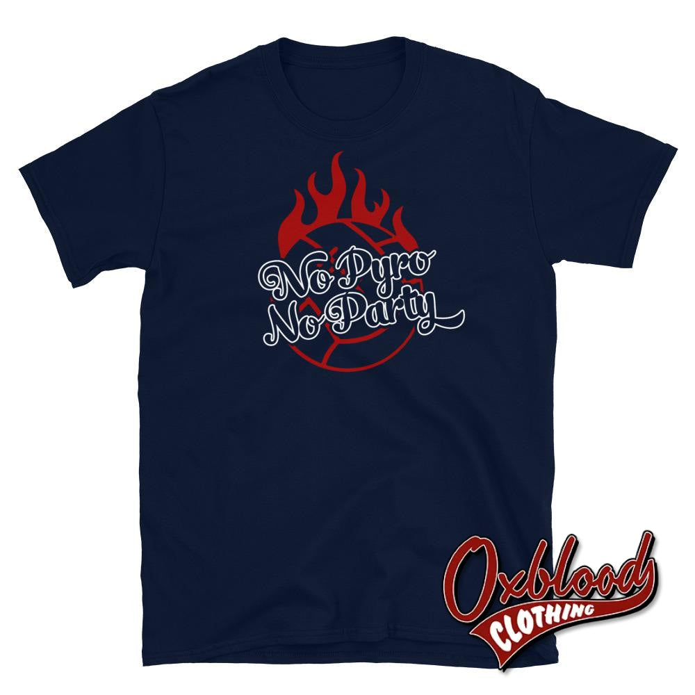 No Pyro Party Shirt - Against Modern Football Shirts Navy / S