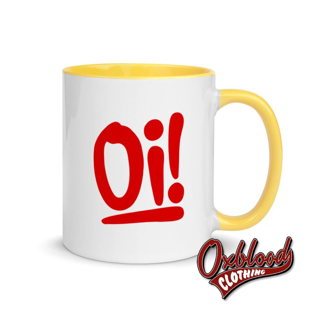 Oi! Mug With Color Inside Yellow