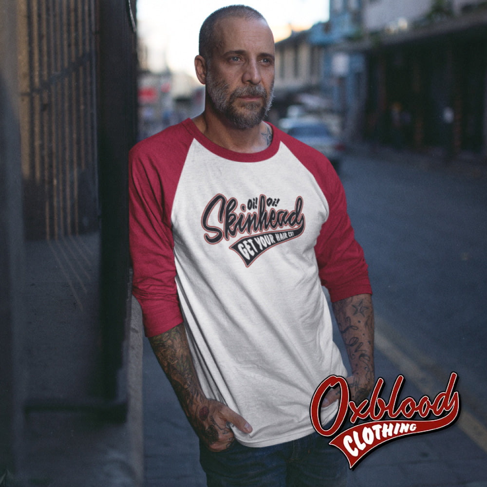 Oi Skinhead 3/4 Sleeve Raglan Shirt Shirts