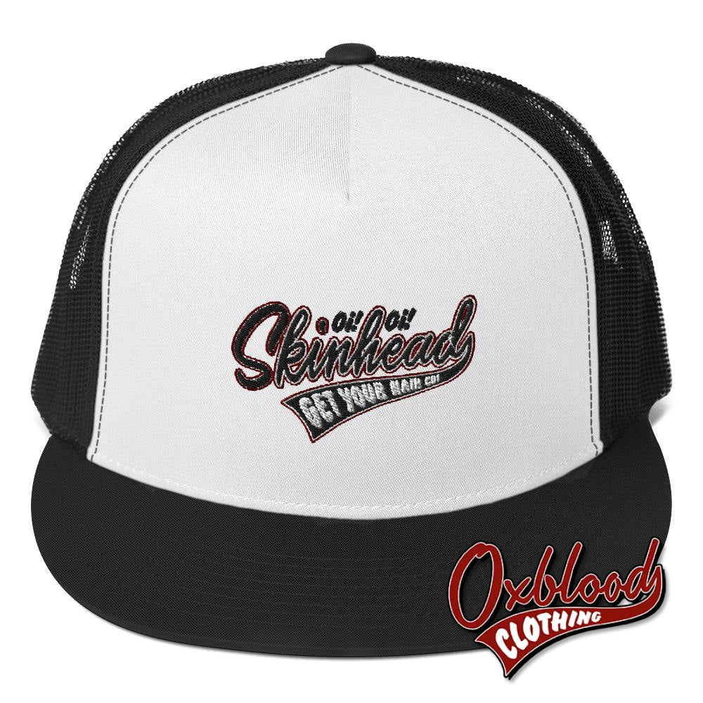 Oi Skinhead Trucker Cap Black/ White/ Black Hat