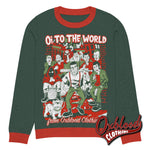 Load image into Gallery viewer, Oi! To The World Knitted Pullover - Oi Punk Christmas Jumper &amp; Goth Xmas Sweater
