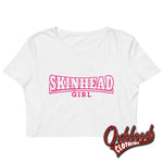 Load image into Gallery viewer, Pink Organic Skinhead Girl Crop Top White / Xs
