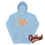 Cargar imagen en el visor de la galería, Razors And Records 69 Hoodie - Trojan Spirit Of Clothing Light Blue / S
