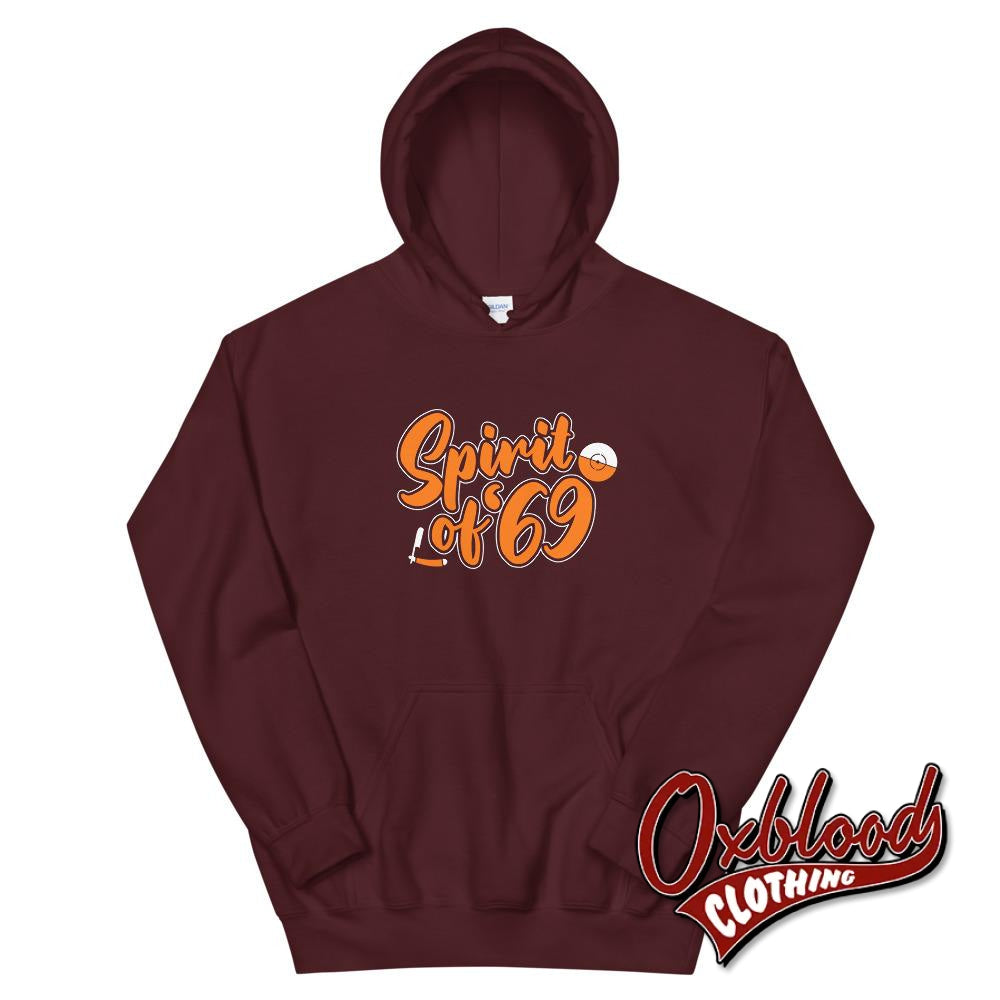 Razors And Records 69 Hoodie - Trojan Spirit Of Clothing Maroon / S