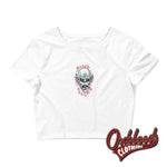 Cargar imagen en el visor de la galería, Sexy Womens Goth Blood Sucka Vampire Dracula/nosferatu Crop Top White / Xs/sm
